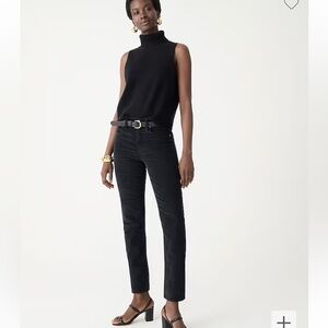 J Crew Black Corduroy Vintage Slim Straight Pants